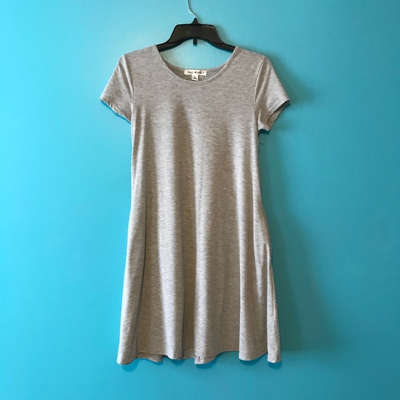 Gray T-Shirt Dress - Picture 2 of 4